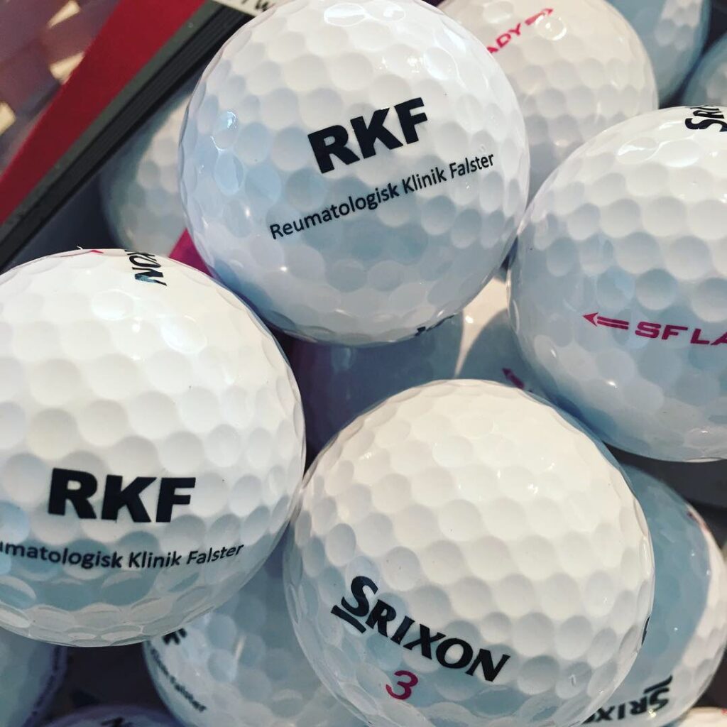 Logotryk på golfbolde