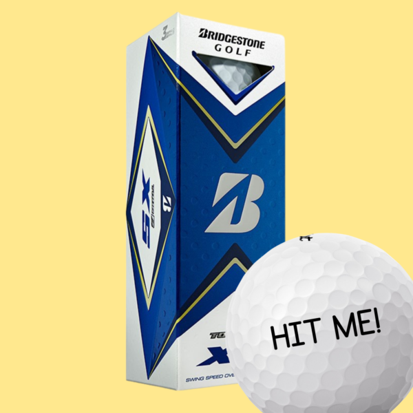 Bridgestone Tour BXS golfbolde med tekst