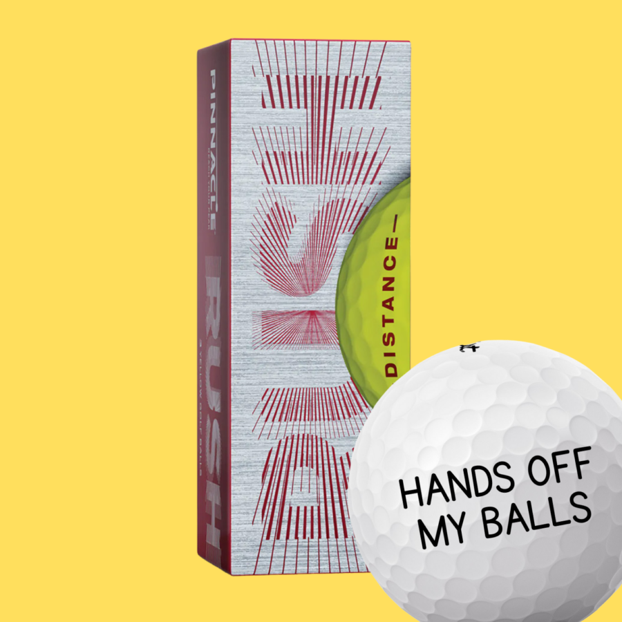 Pinnacle Rush golfbolde med tekst