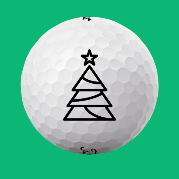 Golfbolde med juletræ