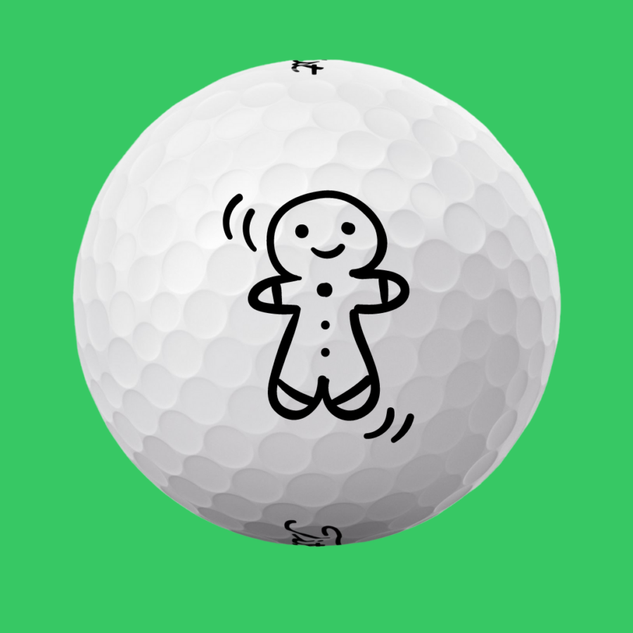 Golfbolde med peberkagemand