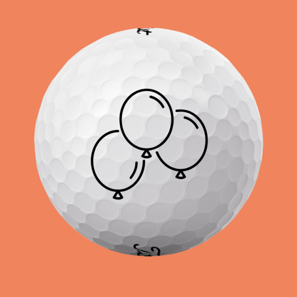 Golfbolde med balloner