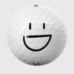 Golfbolde med smilende ansigt