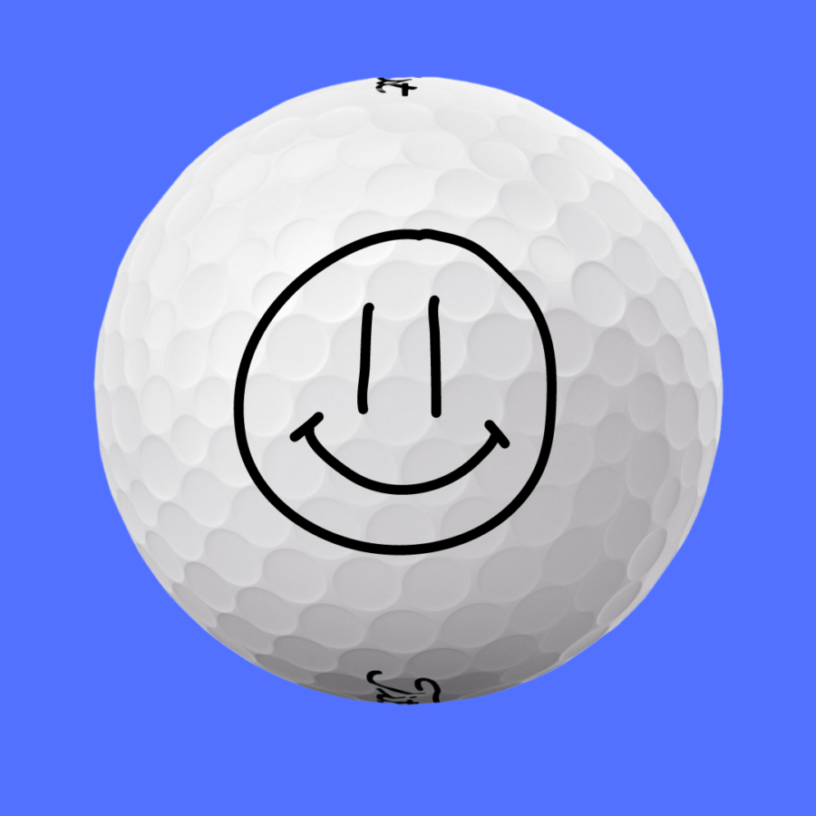 golfbolde med smiley