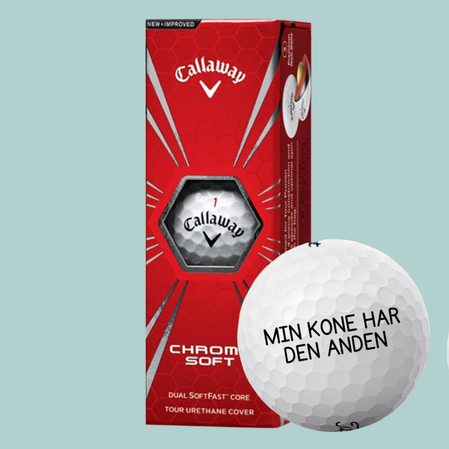 callaway chrome soft golfbolde med tekst
