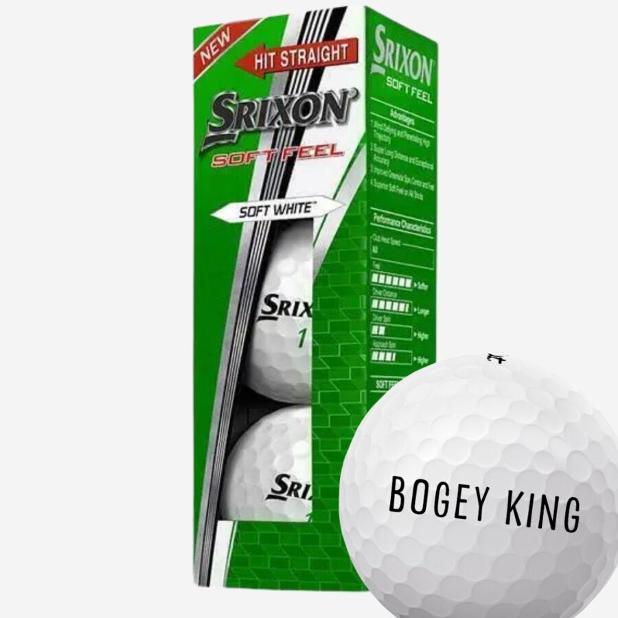 Srixon Soft Feel Golfbolde med tekst