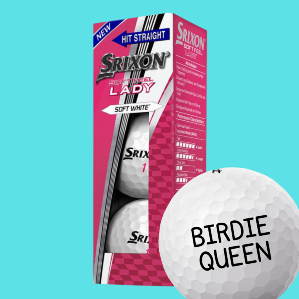 srixon soft feel lady golfbolde med tekst