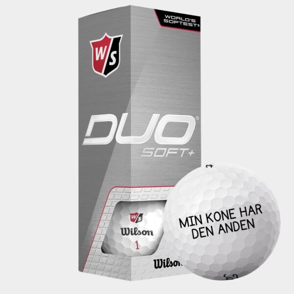 Wilson Duo Soft Golfbolde Med Tekst