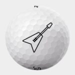 Golfbolde med elektrisk guitar