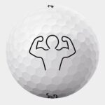 Golfbolde med muskelmand
