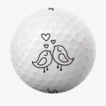 Golfbolde med forelskede fugle