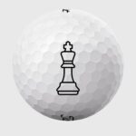 Golfbolde med skakbrik - dronning