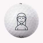 Golfbolde med smilende pige