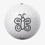 Golfbolde med sommerfugl