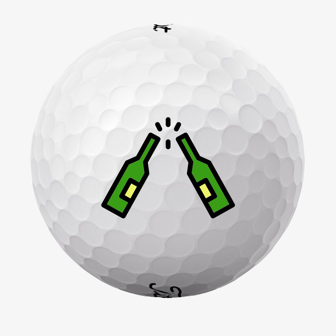 Golfbolde med 2 øl