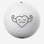 Golfbolde med hjerte med muskler