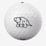 Golfbolde med dinosaurus