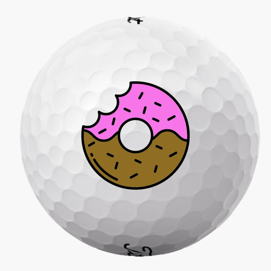 Golfbolde med pink doughnut - Billede 1