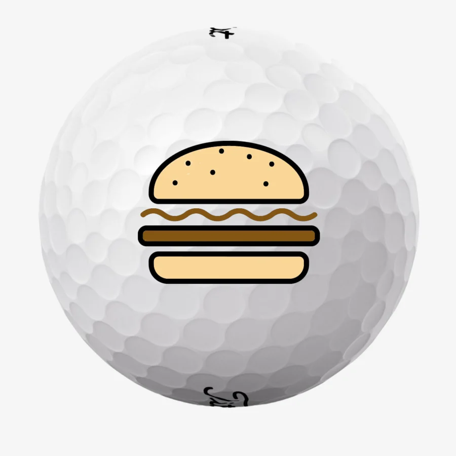 Golfbolde med burger - Billede 1
