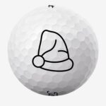 Golfbolde med nissehue med kvast
