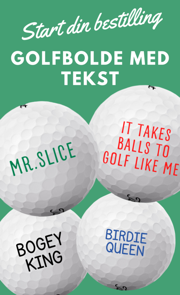 golfbolde med tekst tryk