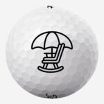 Golfbolde med gyngestol og parasol