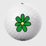 Golfbolde med grøn blomst
