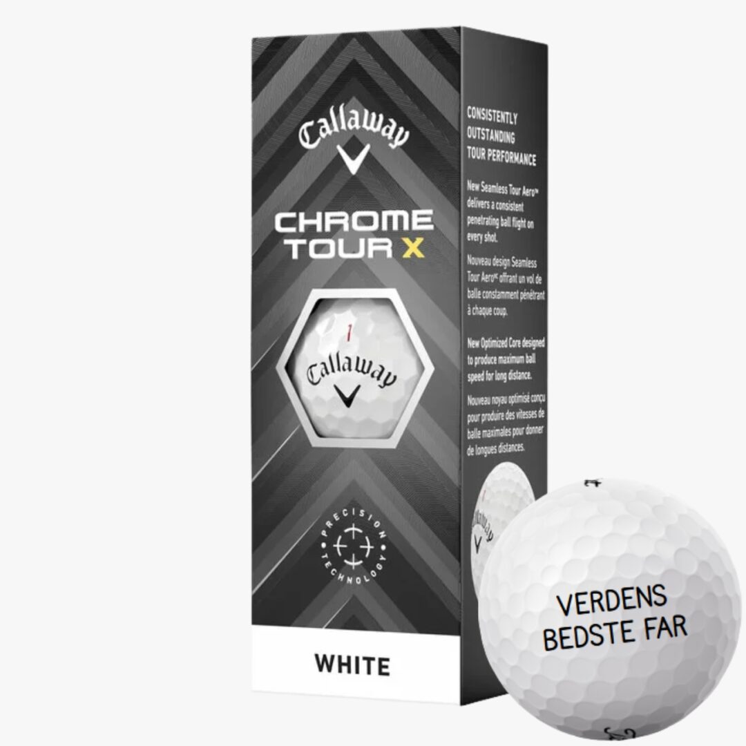 Callaway Chrome Tour X Golfbolde med tekst