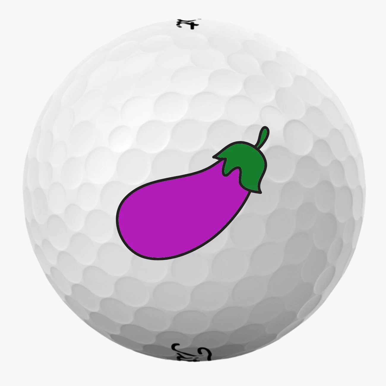 golfbolde med aubergine Golfbolde med aubergine - Billede 1