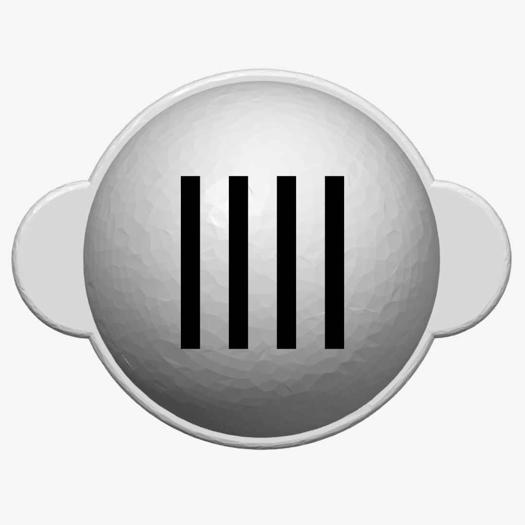 Markeringsredskab med 4 sigtelinjer