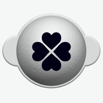 Markeringsredskab til golfbolde - firkløver