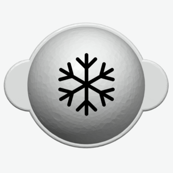 Markeringsredskab til golfbolde - Snefnug