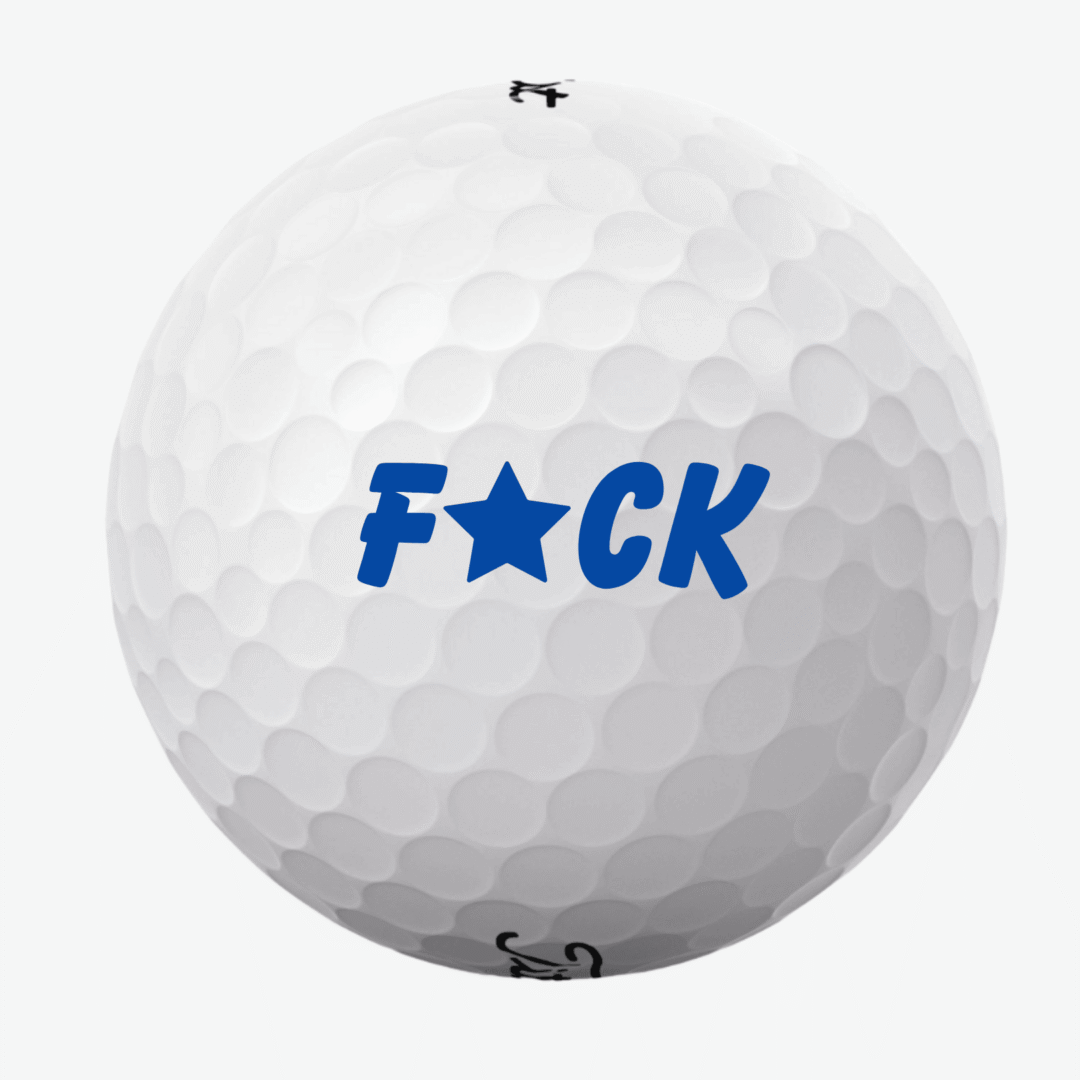Golfbold med tekst – F★CK