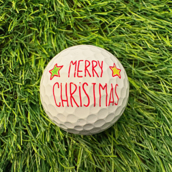 Golfbolde med Merry Christmas og stjerner - Billede 2