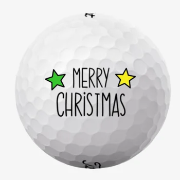 Golfbolde med Merry Christmas og stjerner