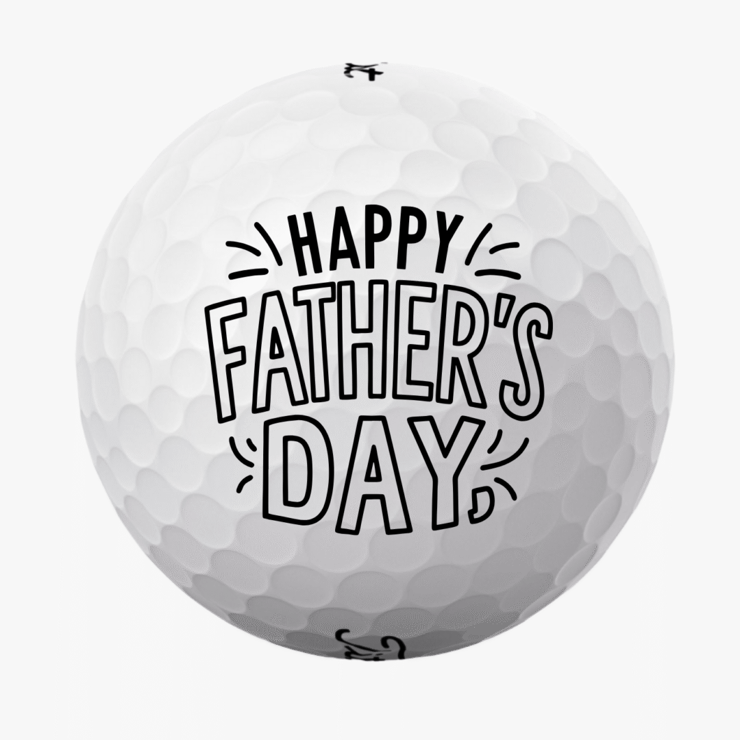 Golfbolde med Happy Fathers Day