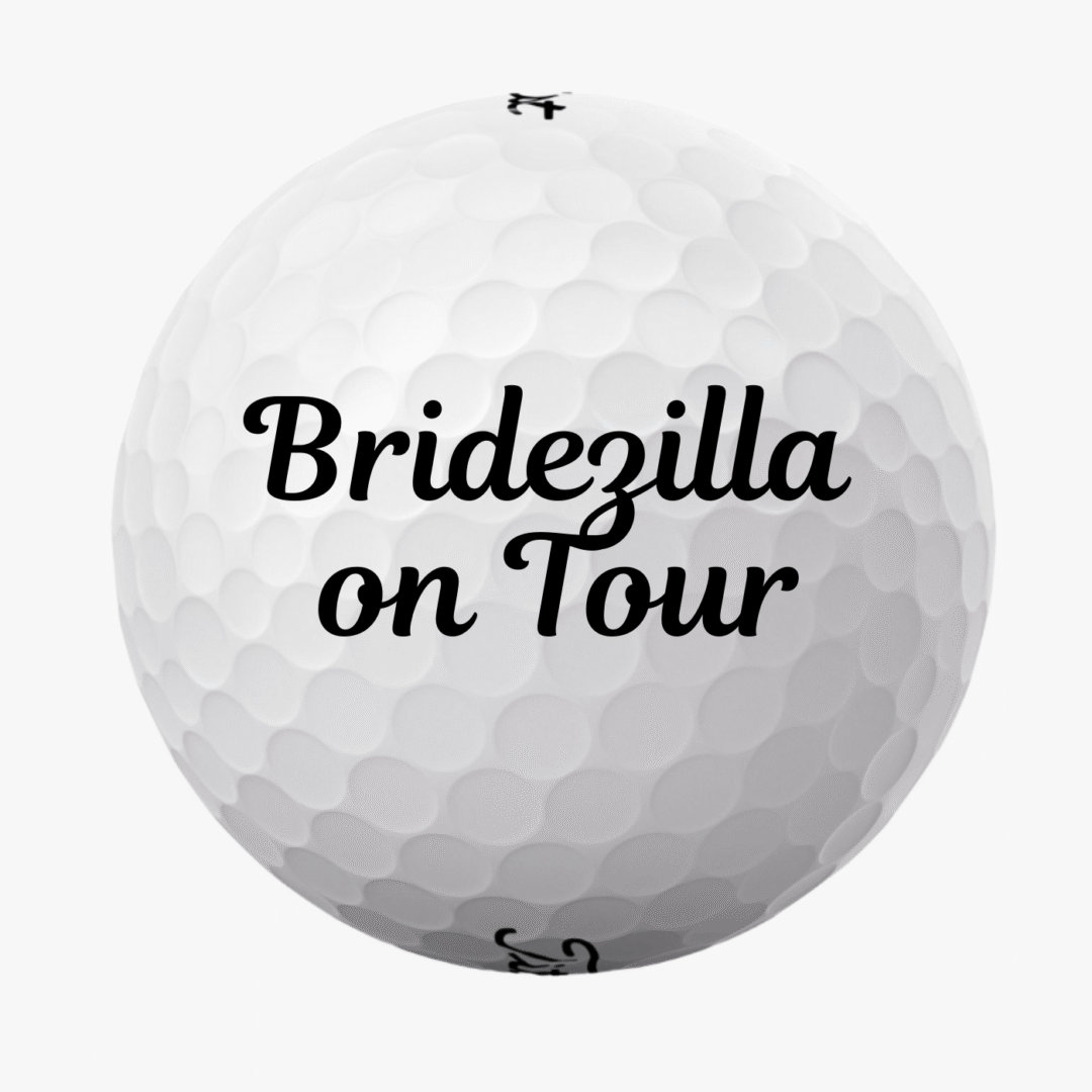 Golfbolde med Bridezilla on tour