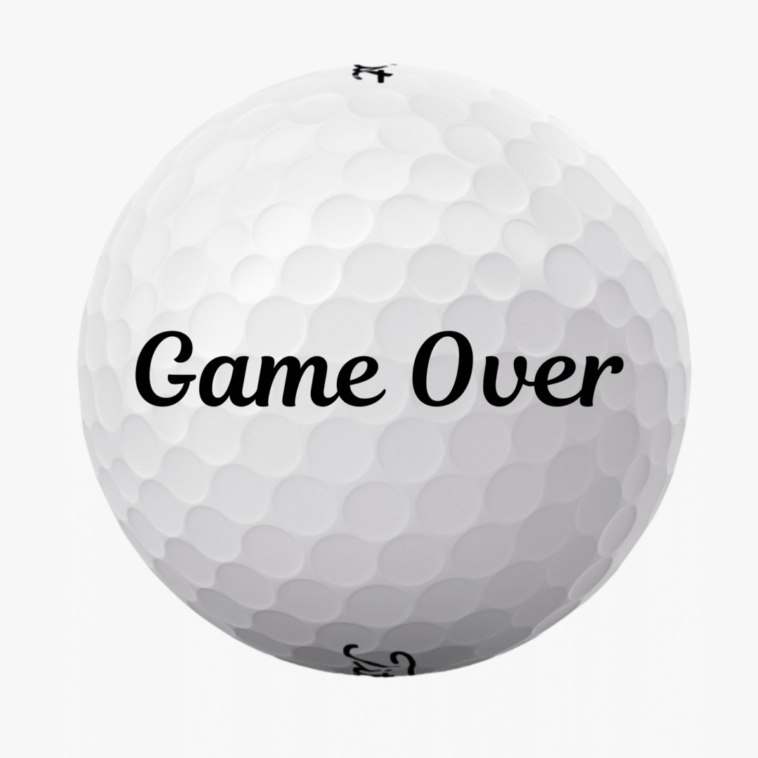 Golfbolde med Game Over