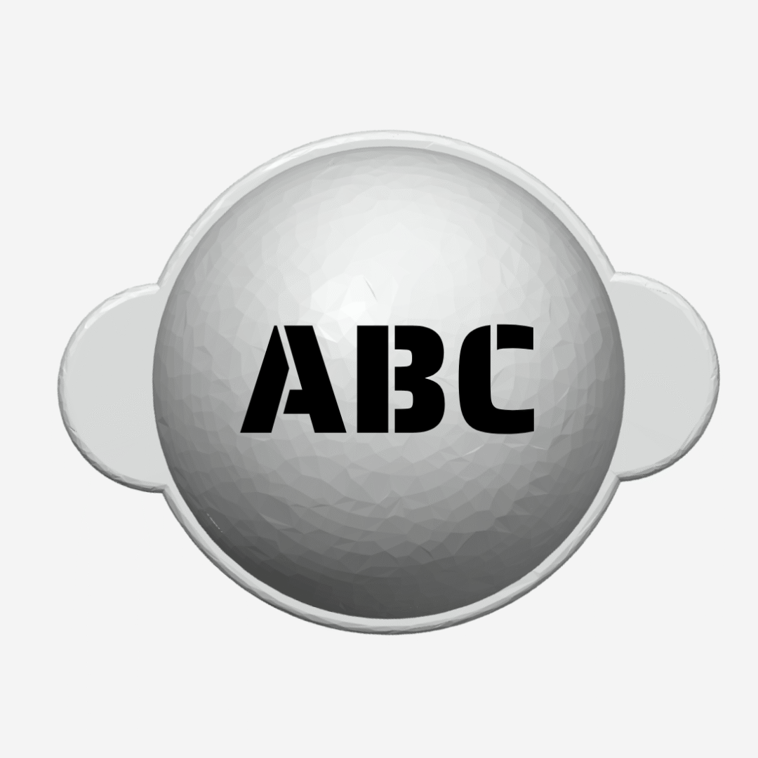 Markeringsredskab til golfbolde - Initialer