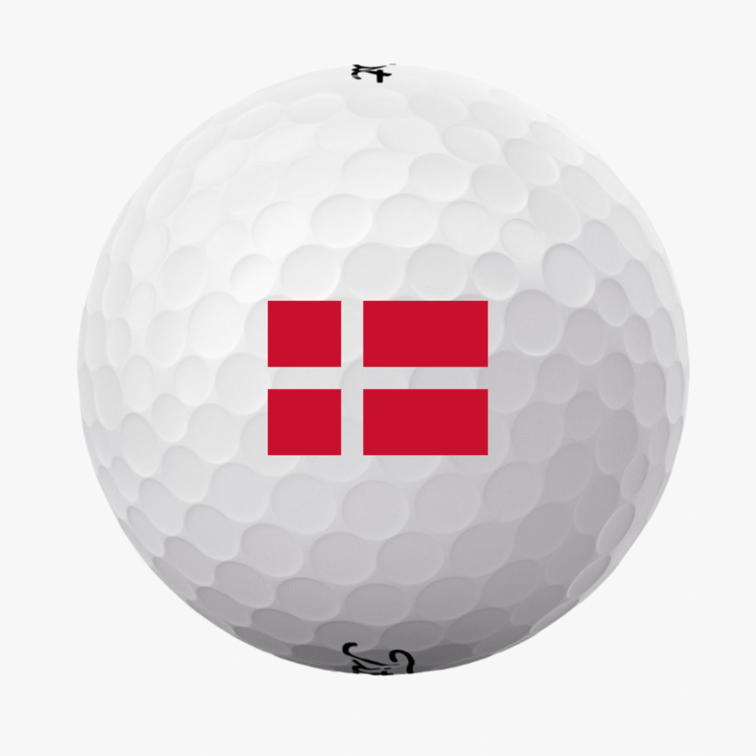 Golfbolde med Dannebrog