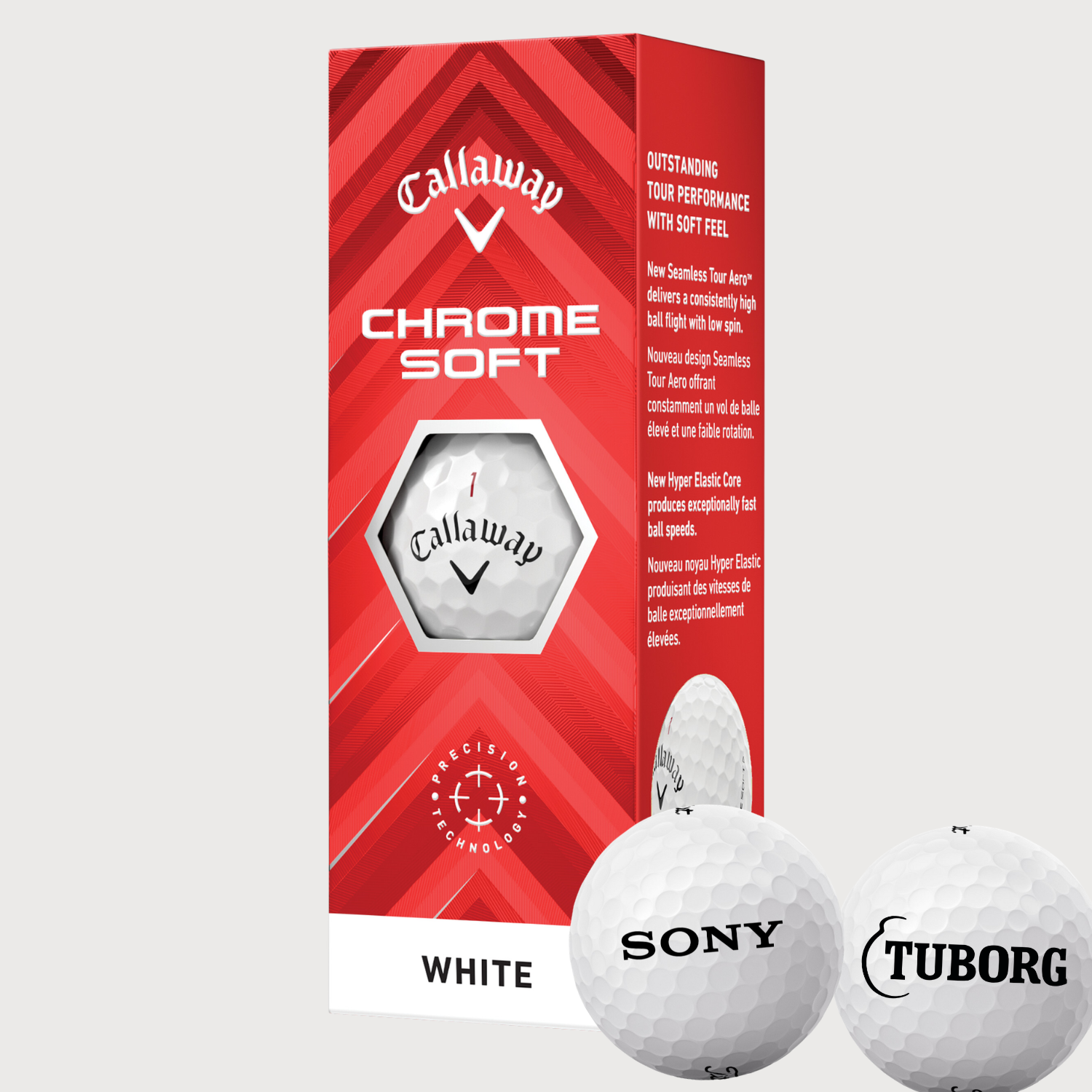 Golfbolde med express logo - callaway chrome soft Golfbolde med Express Logo - Callaway Chrome Soft - Billede 1