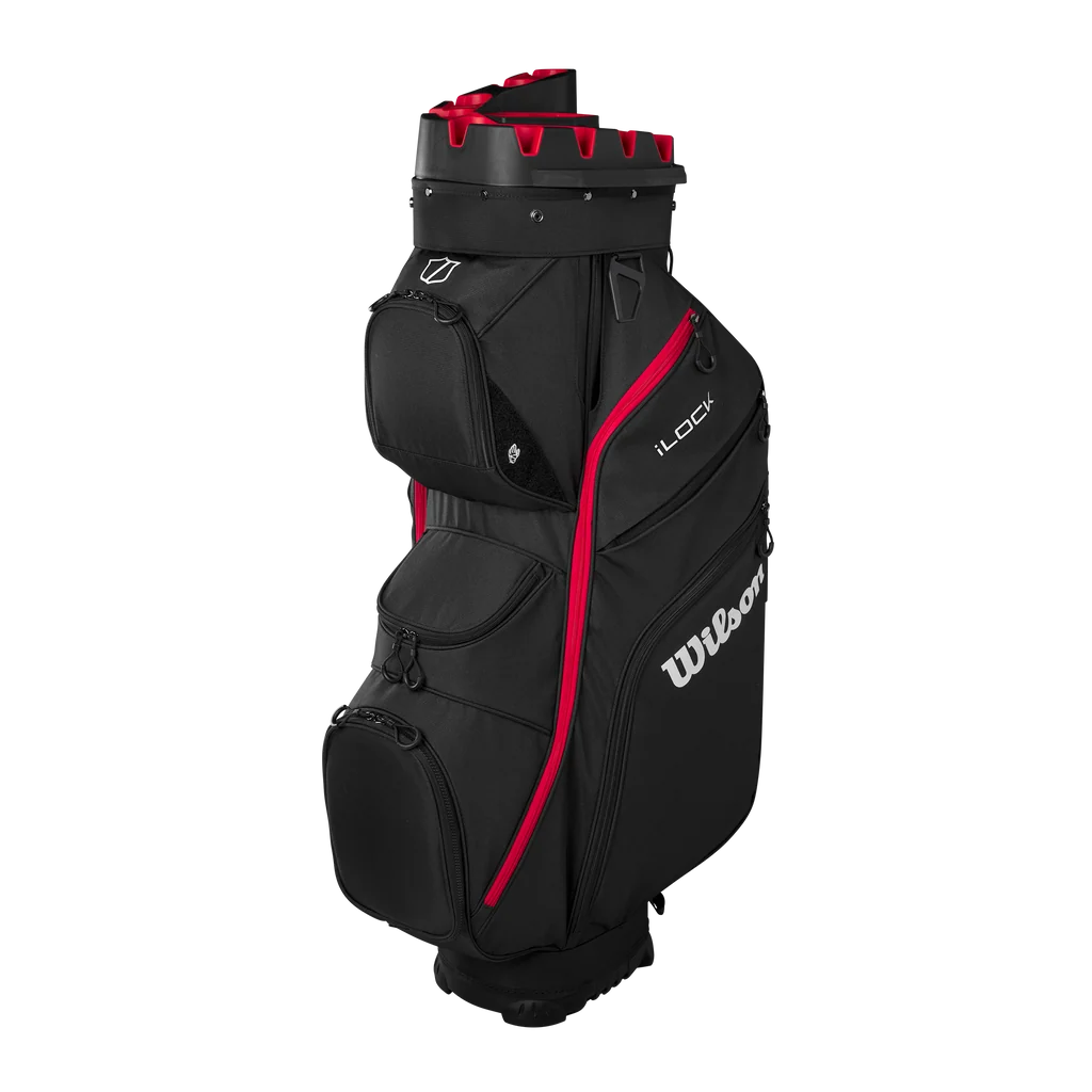 Wilson I-LOCK Cart Golfbag - Sort/Rød